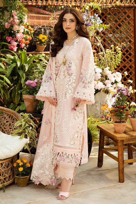 Elaf Luxury Lawn Embroidered Unstitched 3 Pc Suit ELM-2A MAHGUL Eid Collection