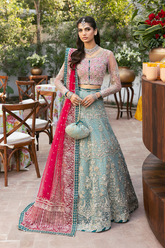 Gulaal Luxury Bridal Net Embroidered Collection Unstitched 3 Pc Shanaya