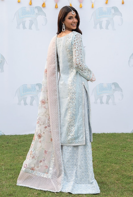 Shendi By Iznik Embroidered Chiffon Unstitched 3 Piece Suit - IZ23SC ISC-02 FEROZA