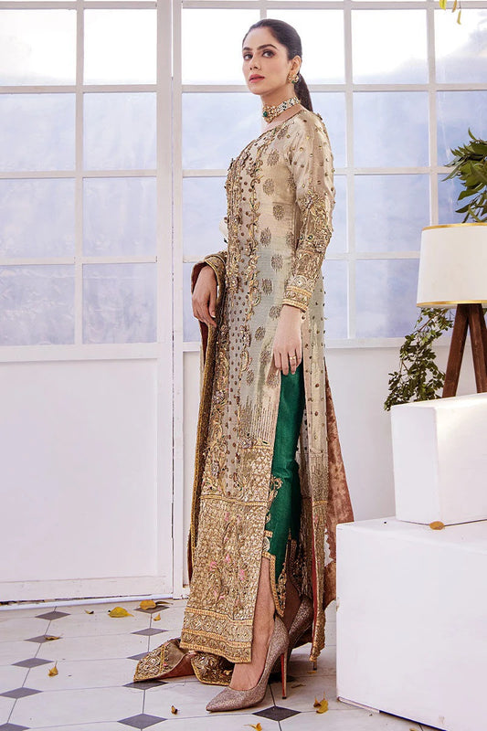 Shazia Kiyani Luxury Tussle Silk Embroidered 3 Pc Unstitched Suit-Samar