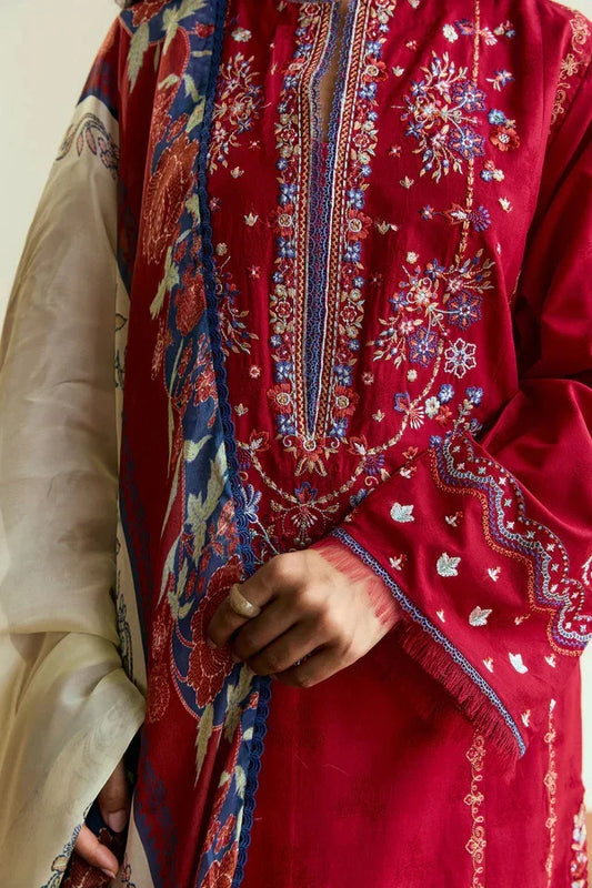 Coco Luxury Lawn Embroidered 3 Piece Unstitched Alba D8