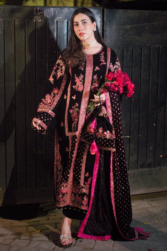 Aneelas Luxury Lawn Embroidered Suit Unstitced 3 Piece - Oceans Lawn