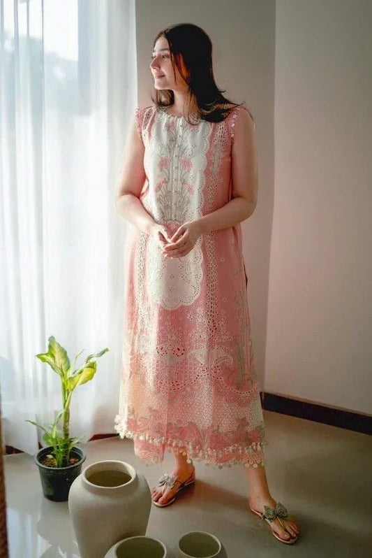 Clara By Bin Ilyas Embroidered Lawn Suit Unstitched 3 Piece 216 A - Summer Collection - 3 Pieces Lawn - Zainabjees