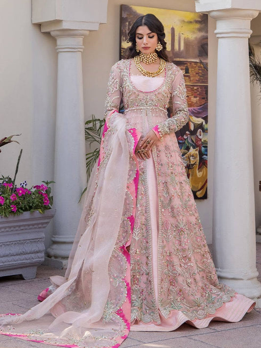Fozia Khalid Arzoon Vasl-e-Yaar Luxury Organza Embroidered 3Pc Unstitched Suit PA-160