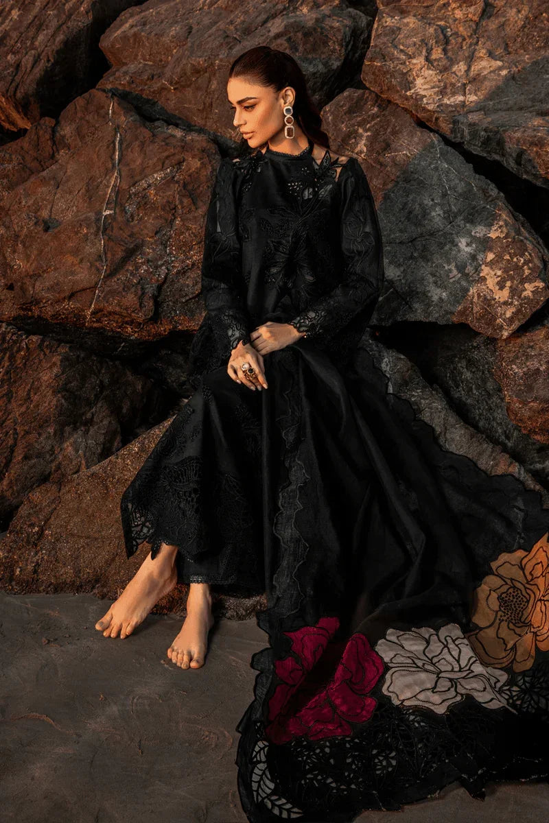 Rang Rasiya Premium Embroidered Lawn Unstitched Suit D - 01 RAMEEN - 3 Pieces Lawn - Zainabjees