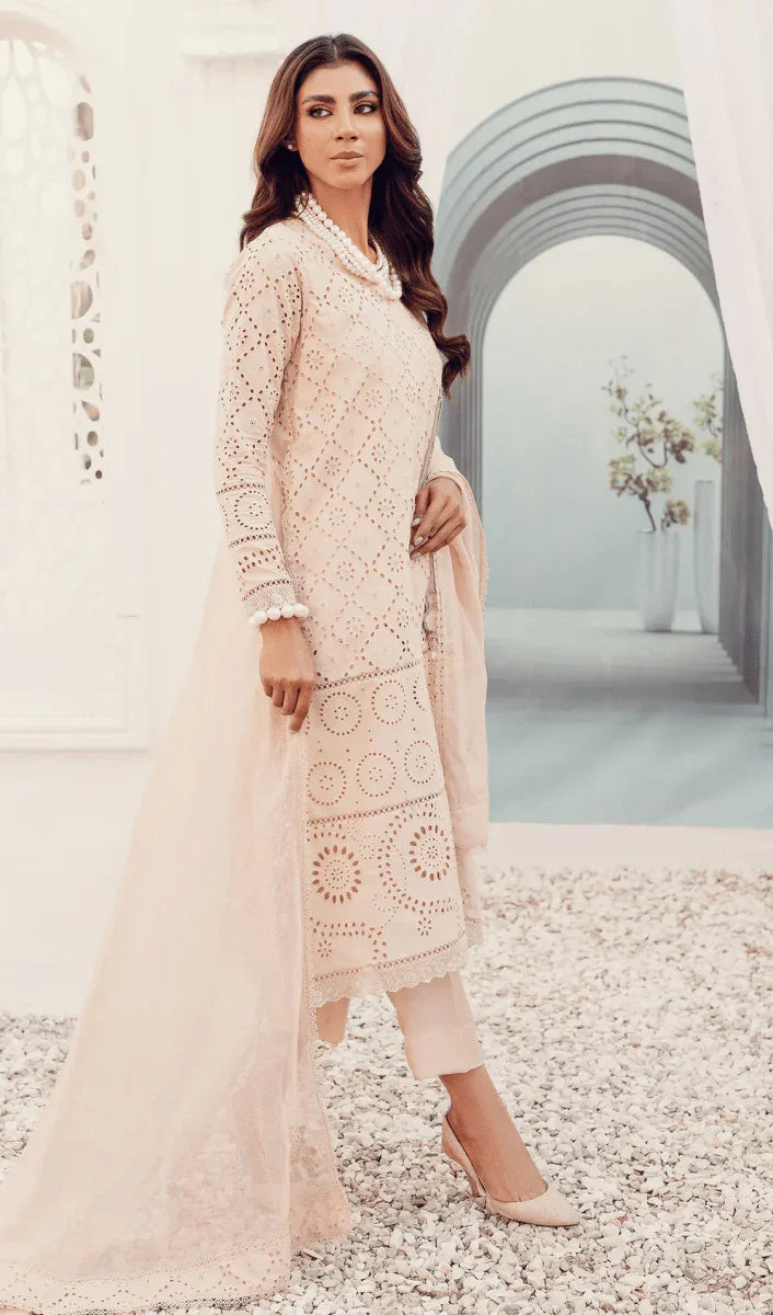 Sabeen Abbas Luxury Lawn Embroidered 3 Pc Chiken Kari Collection ELLIE - 3 Pieces Lawn - Zainabjees