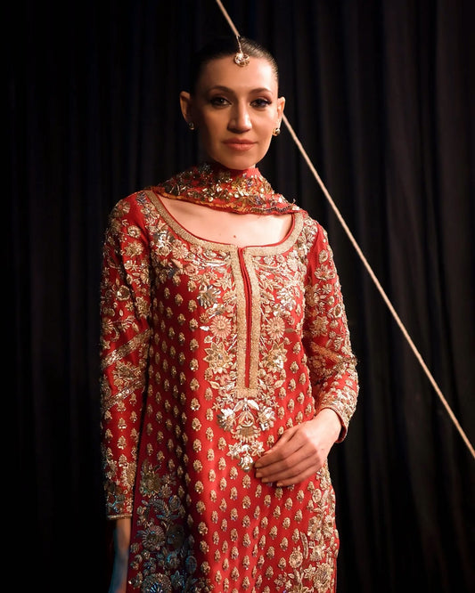 Souchaj Luxury Raw Silk Embroidered Unstitched 3PC Suit- PA0020