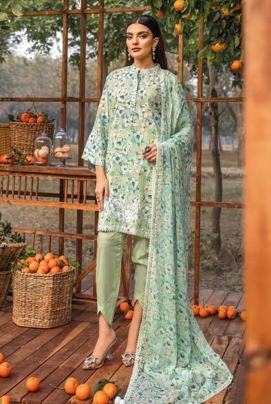 Gul Ahmed - Pista - Luxury Lawn Embroidered Unstitched 3 Piece