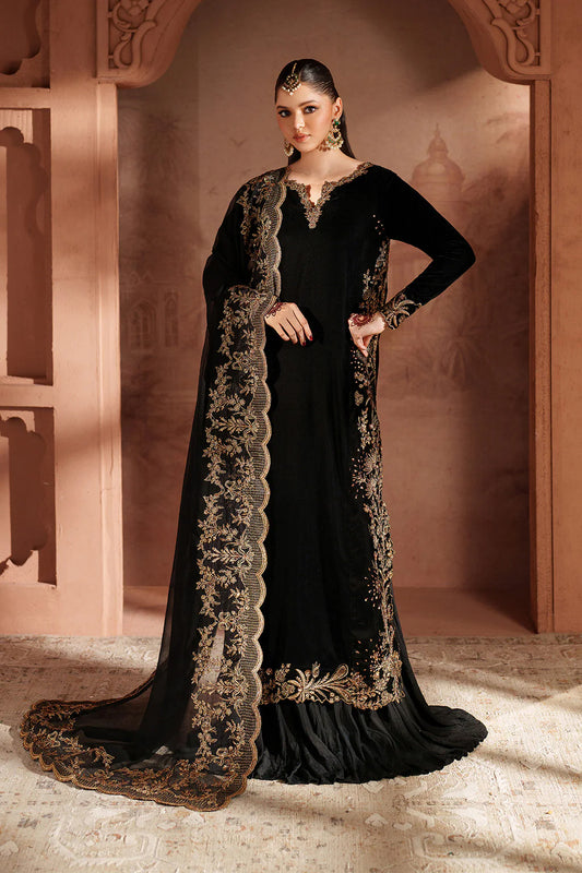 Iznik Luxury Velvet Embroidered Unstitched Collection IV-62 Embroidered Velvet