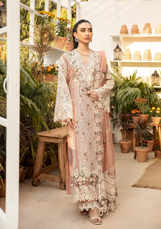 Elaf Luxury Embroidered Lawn Collection Unstitched 3Pc ELM - 12 SHAHANA - 3 Pieces Lawn - Zainabjees