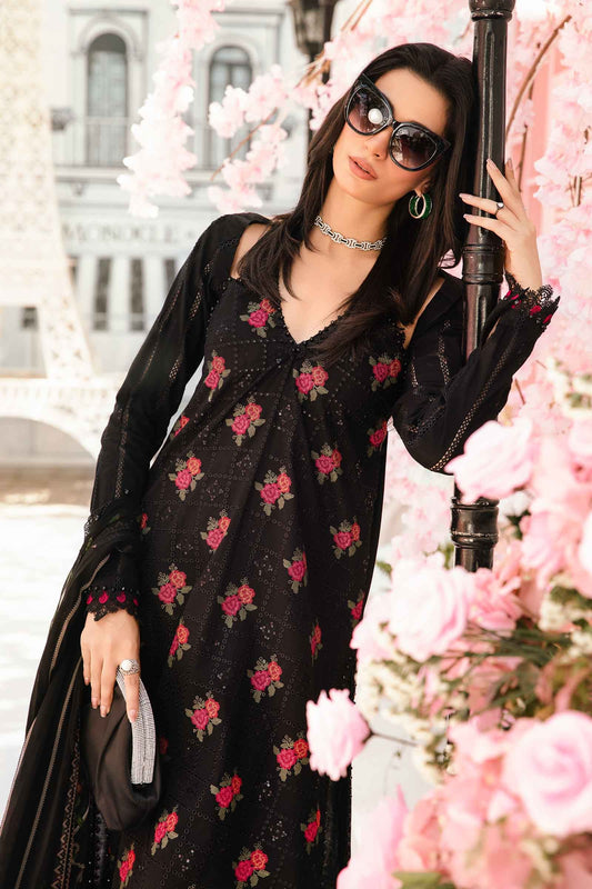 Maria.B M Prints Embroidered Lawn Suits Unstitched 3 Piece 2601-B - Summer Collection