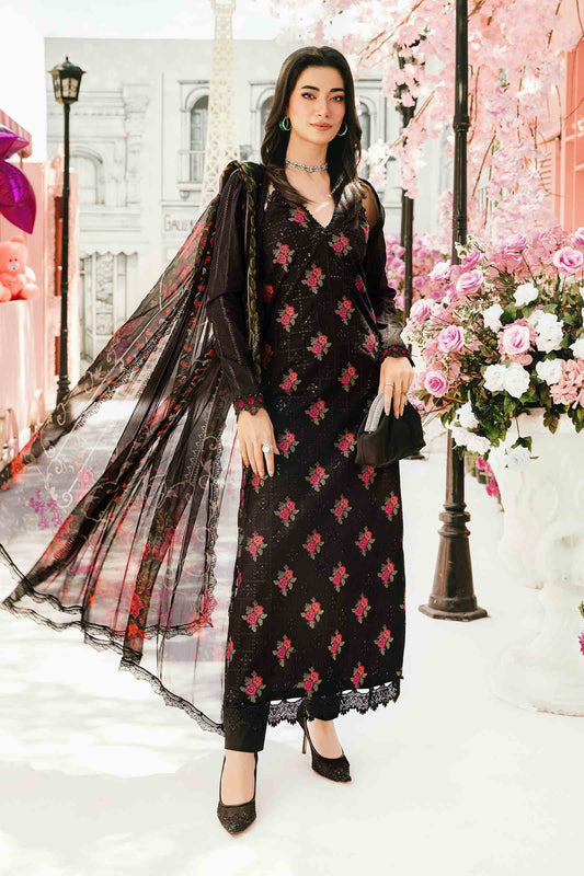 Maria.B M Prints Embroidered Lawn Suits Unstitched 3 Piece 2601-B - Summer Collection