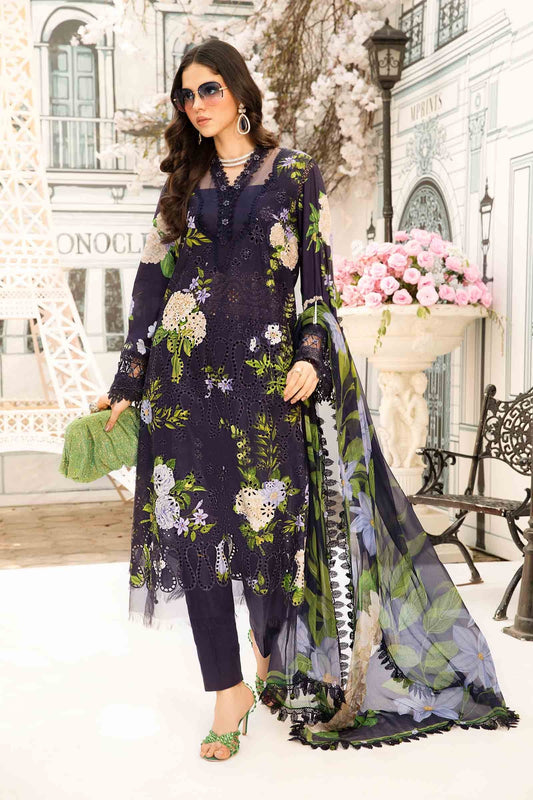 Maria.B Luxury Lawn Embroidered Unstitched 3 Piece - MPT-2602-B