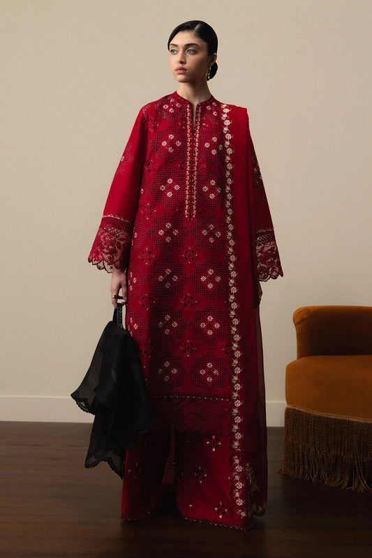 Zara Shahjahan - Lawn Embroidered 3 Piece Unstitched - D-08 AKARI