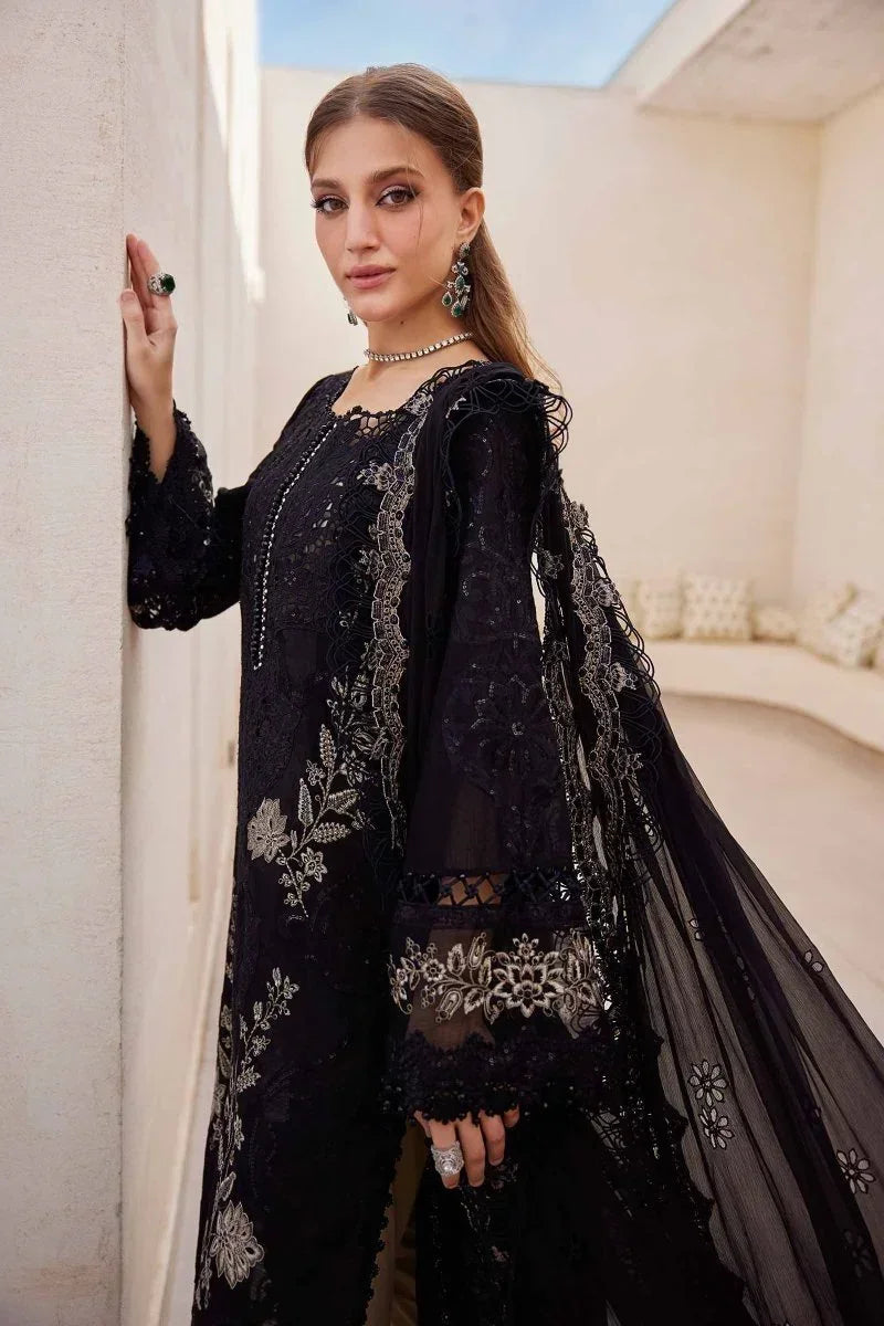 Maria.B Luxury Lawn Embroidered Unstitched 3 Piece - 25 - 03 - 3 Pieces Lawn - Zainabjees