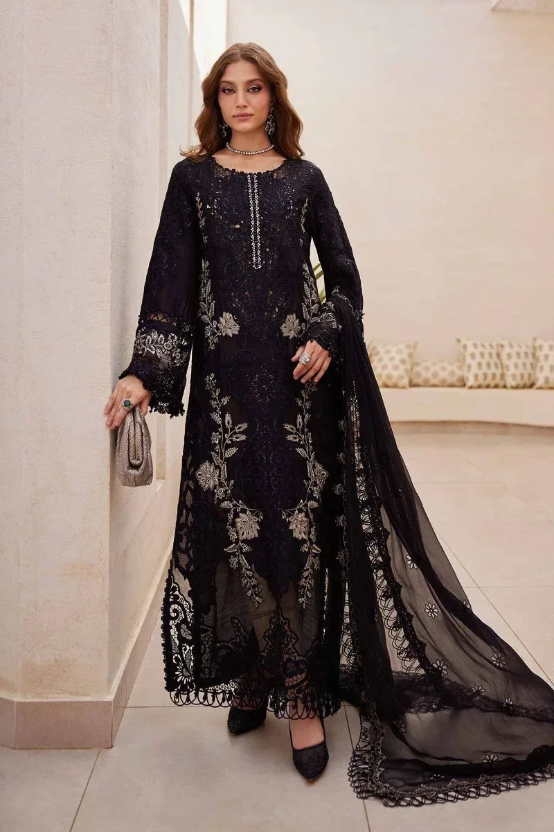 Maria.B Luxury Lawn Embroidered Unstitched 3 Piece - 25 - 03 - 3 Pieces Lawn - Zainabjees