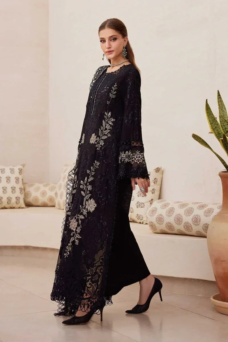 Maria.B Luxury Lawn Embroidered Unstitched 3 Piece - 25 - 03 - 3 Pieces Lawn - Zainabjees