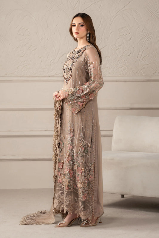 Maria.B Luxury Chiffon Embroidered Collection 3 Pc MCS 25-107