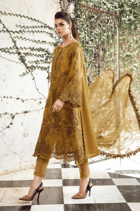 Maria.B Eid Collection Luxury Embroidered Lawn 3 Pc Unstitched Eid Lawn 08 - 3 Pieces Lawn - Zainabjees