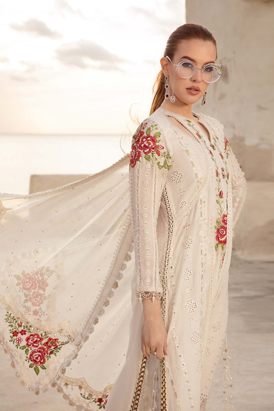 Maria.B Embroidered Luxury Lawn Unstitched 3Pc Suit D-2412-A