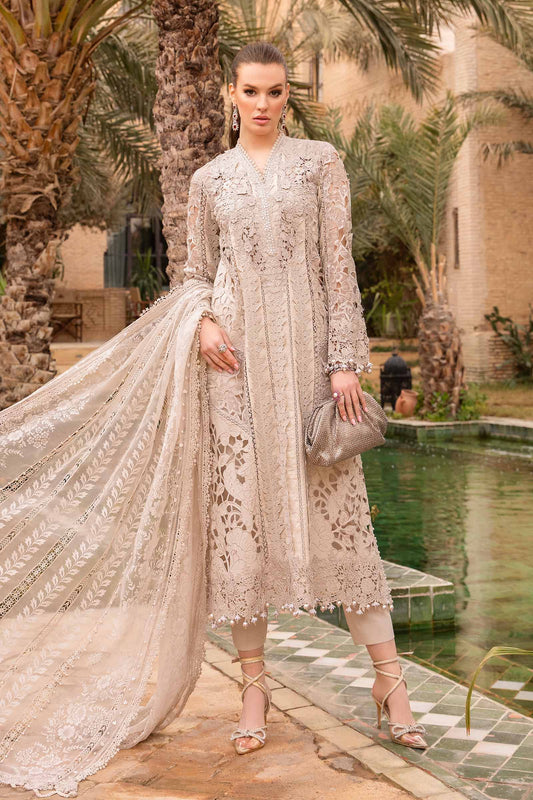 Maria.B Luxury Lawn Embroidered Unstitched 3 Piece D-2409-A
