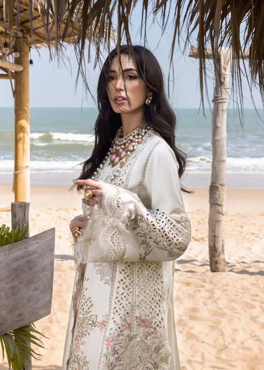 Saira Shakira Embroidered Luxury Lawn Unstitched 3 Pc Suit DAHLIA - A - 3 Pieces Lawn - Zainabjees