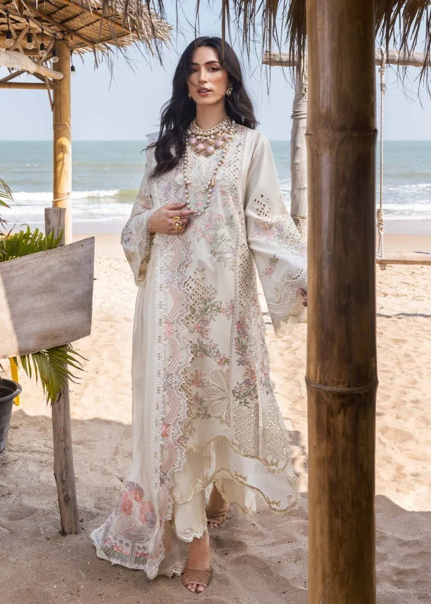 Saira Shakira Embroidered Luxury Lawn Unstitched 3 Pc Suit DAHLIA - A - 3 Pieces Lawn - Zainabjees