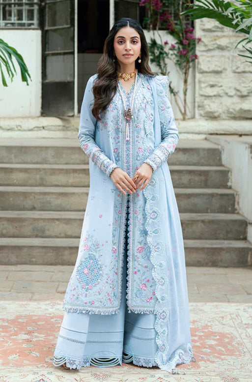Qalamkar - Zarish - Luxury Lawn Embroidered Unstitched 3 Piece