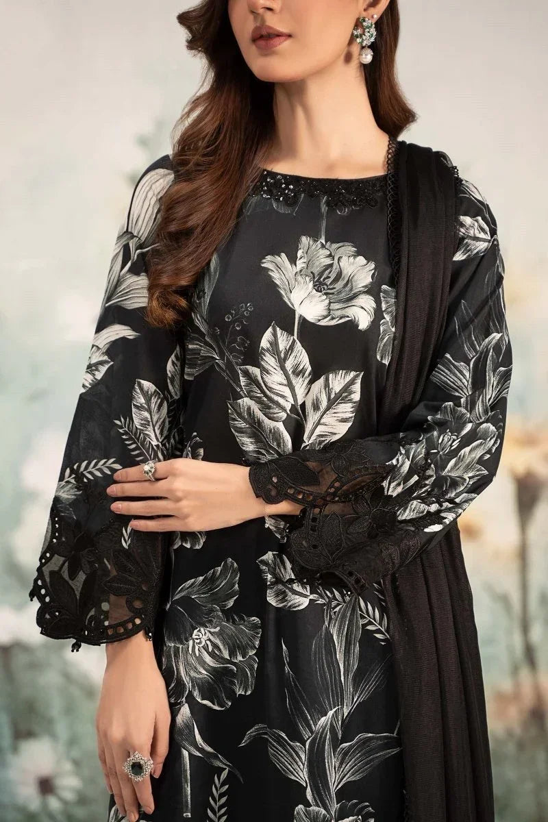 Maria.B Luxury Lawn Embroidered 3 Piece DW - EF25 - 29 - 3 Pieces Lawn - Zainabjees