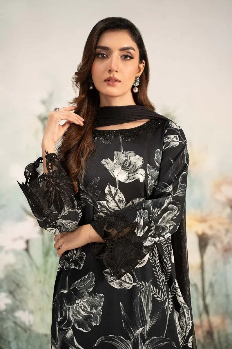 Maria.B Luxury Lawn Embroidered 3 Piece DW - EF25 - 29 - 3 Pieces Lawn - Zainabjees