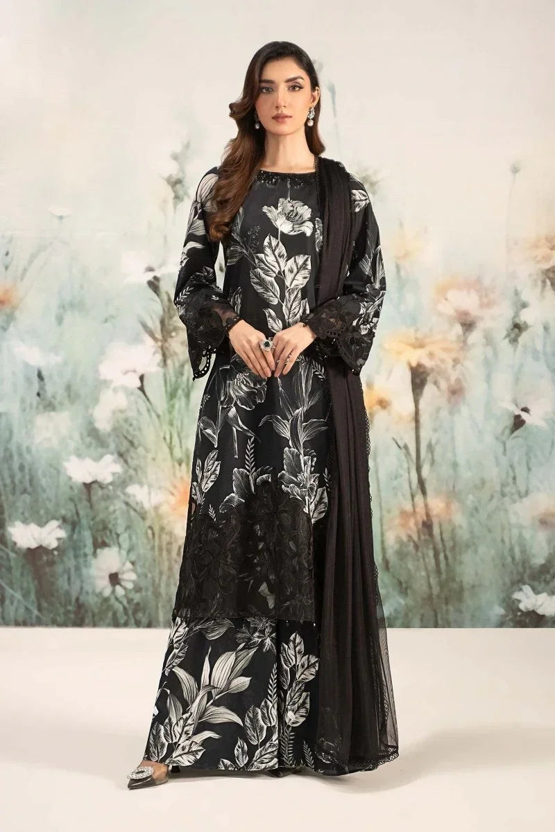 Maria.B Luxury Lawn Embroidered 3 Piece DW - EF25 - 29 - 3 Pieces Lawn - Zainabjees