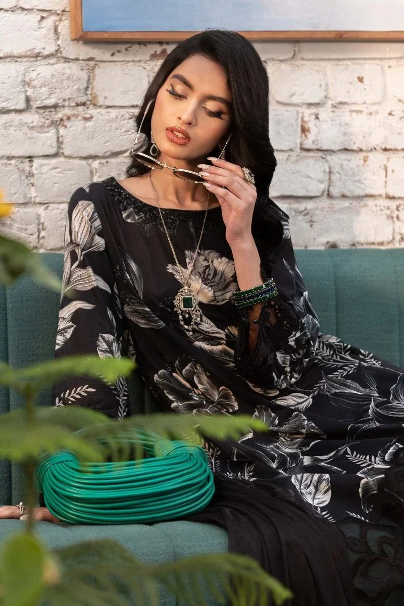 Maria.B Luxury Lawn Embroidered 3 Piece DW - EF25 - 29 - 3 Pieces Lawn - Zainabjees