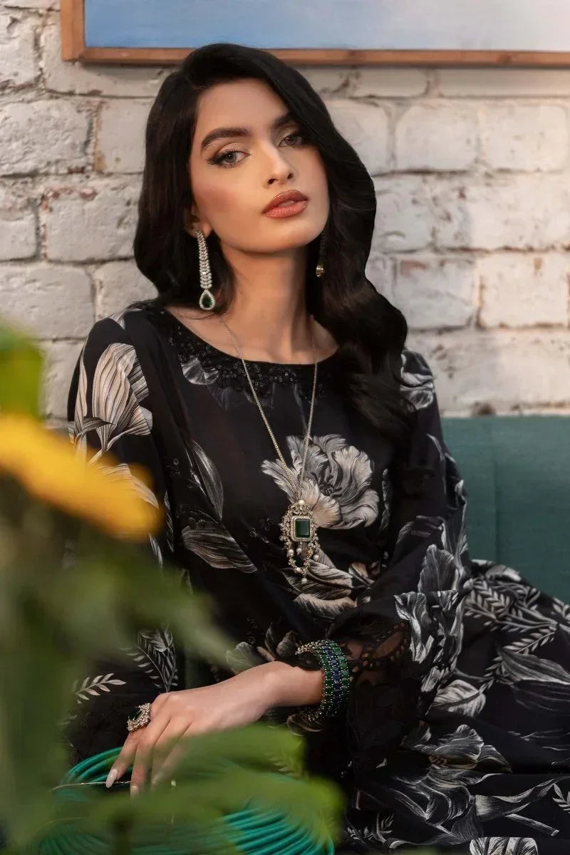 Maria.B Luxury Lawn Embroidered 3 Piece DW - EF25 - 29 - 3 Pieces Lawn - Zainabjees