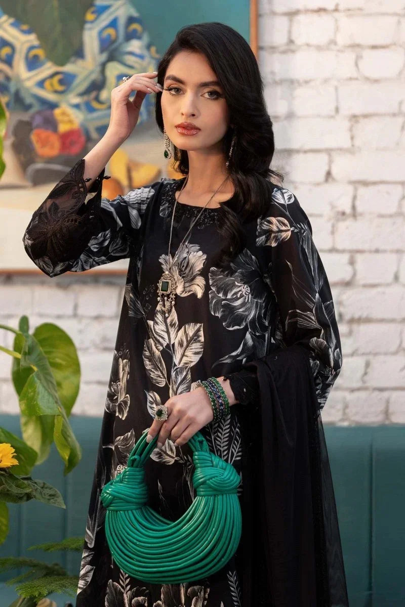 Maria.B Luxury Lawn Embroidered 3 Piece DW - EF25 - 29 - 3 Pieces Lawn - Zainabjees