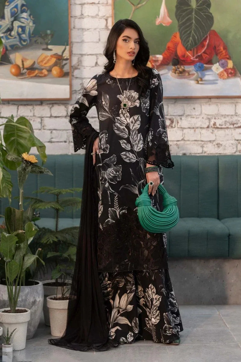 Maria.B Luxury Lawn Embroidered 3 Piece DW - EF25 - 29 - 3 Pieces Lawn - Zainabjees