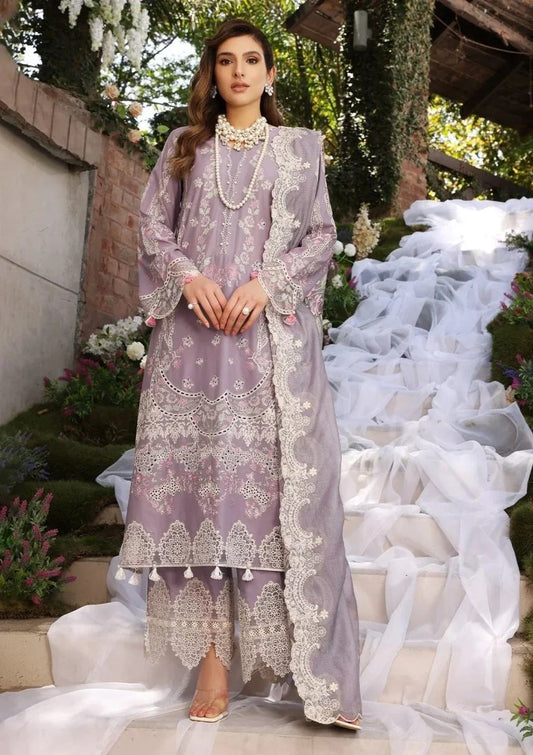ELAF Premium Festive Chikankari Lawn 3 Piece Unstitched Suit ECF - 02 RAPUNZEL - 3 Pieces Lawn - Zainabjees