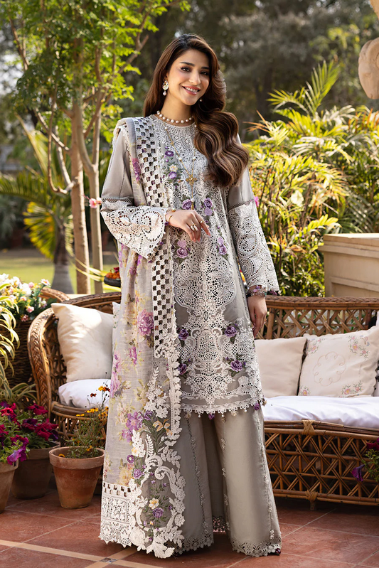 Elaf Embroidered Lawn Suit Unstitched 3 Pc ELM-05 Ramsha - Summer Collection