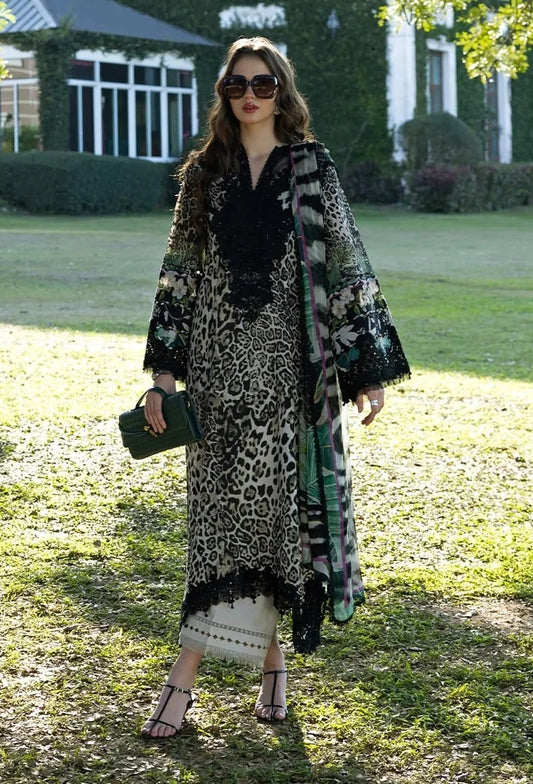 Elaf - Luxury Lawn Embroidered 3 Piece Unstitched - ESA-3A