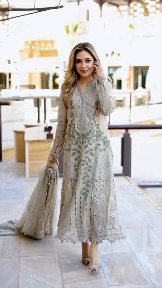 Maria.B Luxury Lawn Embroidered Unstitched Collection 2503 - A - 3 Pieces Lawn - Zainabjees