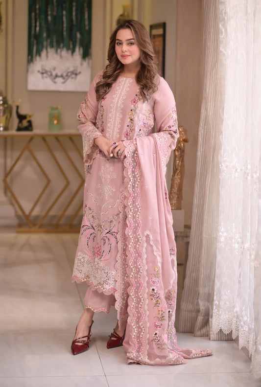 Aneelas - Luxury Lawn Embroidered 3 Piece Unstitched - WLUX-10-A