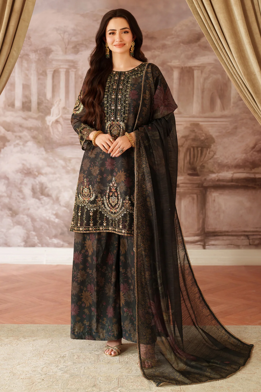 Mohagni Luxury Embroidered & Printed Unstitched Suit BLS-57