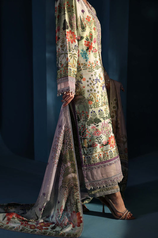 Maria.B - Luxury Silk Embroidered Unstitched 3 Piece - MPS-W25-06-Pista