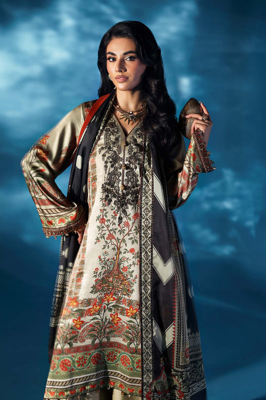 Maria.B Luxury Silk Embroidered Unstitched 3 Piece - MPS-W25-05