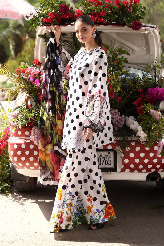 Maria.B MPrints Embroidered Lawn 3Pc Unstitched Suit MPT-3008-A