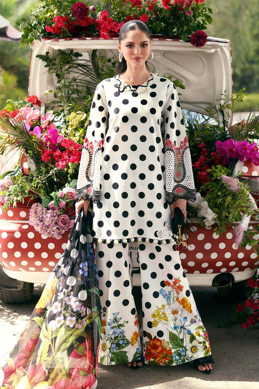Maria.B MPrints Embroidered Lawn 3Pc Unstitched Suit MPT-3008-A