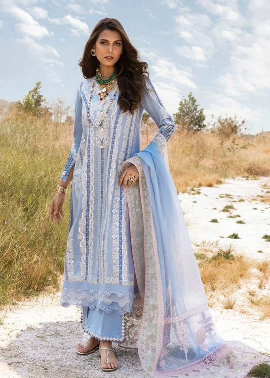 Saira Shakira Embroidered Luxury Lawn 3Pc Unstitched Suit NADINE - A - 3 Pieces Lawn - Zainabjees