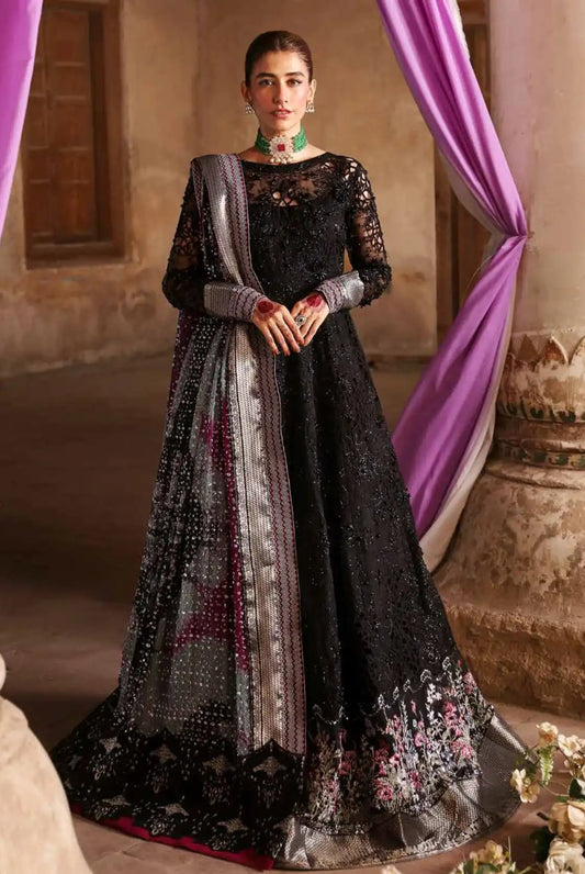 Nureh Jhoomro Luxury Embroidered Organza Unstitched 3Pc Suit NL-73 MAYA