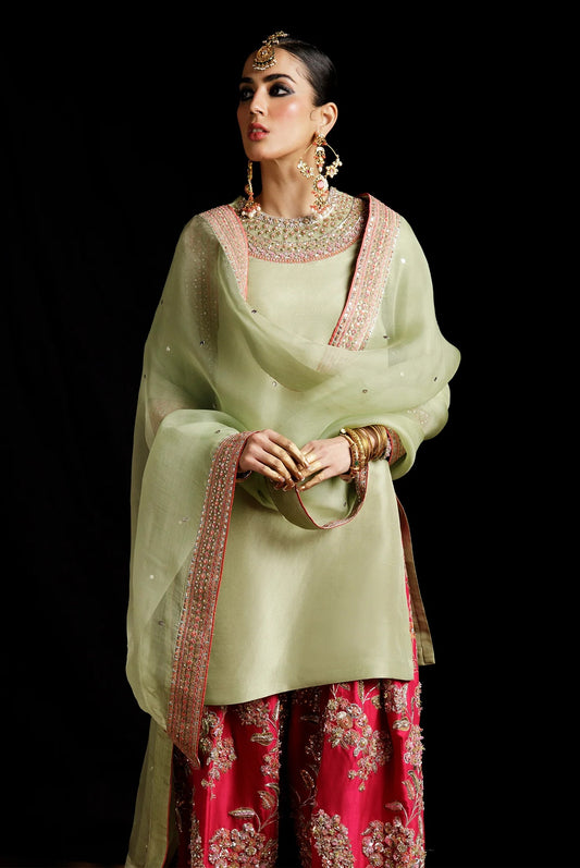 Hussain Rehar - Luxury Raw Silk Embroidered Unstitched 3 Piece - Doron
