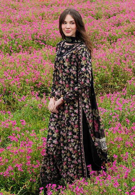 Izel - Luxury Lawn Embroidered Unstitched 3 Piece - Rosaa