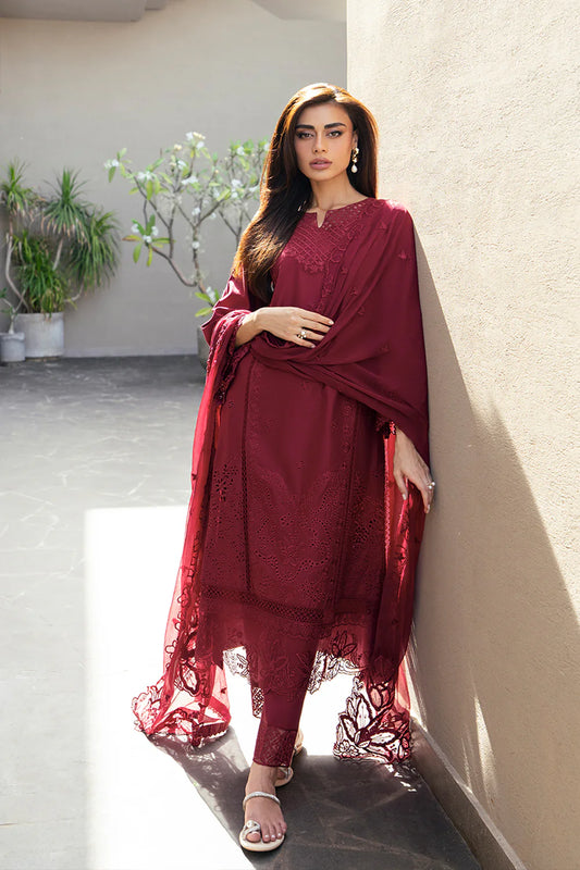 Azure Luxury Lawn Embroidered Unstitched Suit ROSSO ROYAL Eid Collection